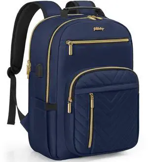 WELIDAY 15.6 Inch Laptop Backpack for Women, Large Capacity Travel Backpack Purse with Multiple Pockets and Compartments Work Business Backpacks Teacher Bags, Blue WELIDAY 15.6 Inch Laptop Backpack for Women, Large Capacity Travel Backpack Purse with Multiple Pockets and Compartments Work Business Backpacks Teacher Bags, Blue