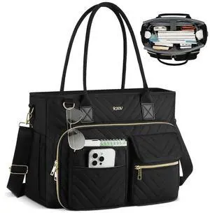 Teacher Tote Bag for Women,15.6 inch Laptop Work Tote Bag Quilted Nurse Bible Computer Shoulder Bag for College Travel, Office,Daily, Ideal Gift for Women Teacher Tote Bag for Women,15.6 inch Laptop Work Tote Bag Quilted Nurse Bible Computer Shoulder Bag for College Travel, Office,Daily, Ideal Gift for Women