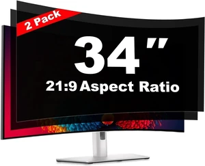 34 Inch Curved Computer Privacy Screen Shield 2 Pack for 21:9 Widescreen 34 Inch Curved Computer Privacy Screen Shield 2 Pack for 21:9 Widescreen