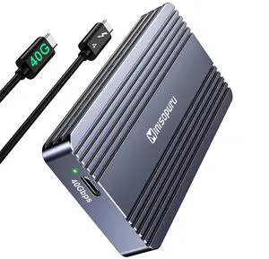 Minisopuru 40Gbps M.2 NVMe SSD Thunderbolt Enclosure With Cable, 8TB for M1 M2 Pro/Max, USB4/3.2/3.1/3.0/2.0, Support 2280/2260/2242/2230 M & B+M-Key Minisopuru 40Gbps M.2 NVMe SSD Thunderbolt Enclosure With Cable, 8TB for M1 M2 Pro/Max, USB4/3.2/3.1/3.0/2.0, Support 2280/2260/2242/2230 M & B+M-Key