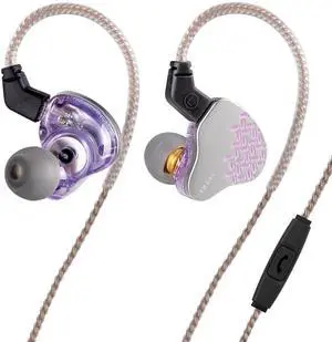 Kinboofi KBEAR Rosefinch in-Ear Headphone,Noise Cancellation Earphone with Aviation-Grade zinc Alloy faceplate Wired Earbuds Haedphone with Detachable Cable for Singer (Pale Purple, with Microphone) Kinboofi KBEAR Rosefinch in-Ear Headphone,Noise Cancellation Earphone with Aviation-Grade zinc Alloy faceplate Wired Earbuds Haedphone with Detachable Cable for Singer (Pale Purple, with Microphone)