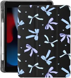 Idocolors Case for iPad 11 inch (A16 Chip) 2025 Generation 11th / iPad 10.9 inch 2022 10th Gen, Built-in Pencil Holder with Soft TPU Shockproof Back Shell Auto Wake/Sleep, Blue Bow-Black Idocolors Case for iPad 11 inch (A16 Chip) 2025 Generation 11th / iPad 10.9 inch 2022 10th Gen, Built-in Pencil Holder with Soft TPU Shockproof Back Shell Auto Wake/Sleep, Blue Bow-Black