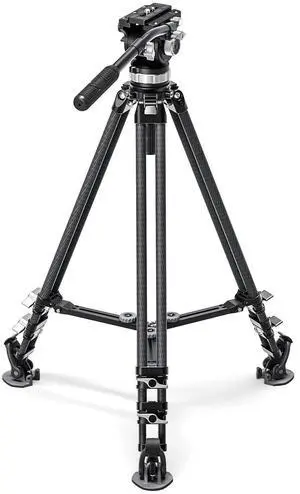 Leofoto LVC-253C+BV-15 King Kong Series Carbon Fiber Dual Leg Video Tripod w Fluid Head & Middle Spreader Leofoto LVC-253C+BV-15 King Kong Series Carbon Fiber Dual Leg Video Tripod w Fluid Head & Middle Spreader