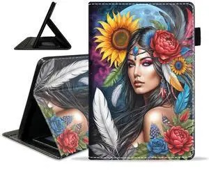 BWOOLL Case for All-New Fire Max 11 Tablet (11", 13th Generation, 2023 Release), Slim Lightweight PU Leather Stand Cover with Auto Wake/Sleep, Native American Indian Girl BWOOLL Case for All-New Fire Max 11 Tablet (11", 13th Generation, 2023 Release), Slim Lightweight PU Leather Stand Cover with Auto Wake/Sleep, Native American Indian Girl