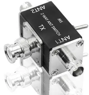 2 Way Antenna Switch 100W 1-30MHz BNC Connector Manual Antenna Conversion Switch with Cutoff and Ground Guard for Ham Radio (BNC) 2 Way Antenna Switch 100W 1-30MHz BNC Connector Manual Antenna Conversion Switch with Cutoff and Ground Guard for Ham Radio (BNC)