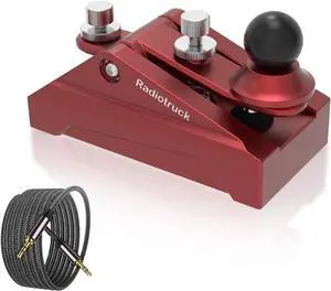 CW Morse Code Key - Pocket Morse Code Telegraph Key Aluminum Alloy Base Grey for Amateur Radio Ham Operators, Adjustable Tension (Red) CW Morse Code Key - Pocket Morse Code Telegraph Key Aluminum Alloy Base Grey for Amateur Radio Ham Operators, Adjustable Tension (Red)