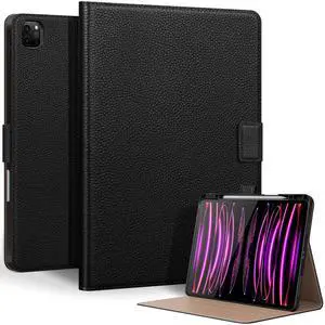 Thryxop Genuine Leather Case for iPad Pro 13 inch (M5/M4) 2025/2024 with Pencil Holder ^^ Slim Protective Cover with Adjustable Stand,Magnetic Closure,Auto Wake/Sleep, Premium Leather ^^ Black Thryxop Genuine Leather Case for iPad Pro 13 inch (M5/M4) 2025/2024 with Pencil Holder ^^ Slim Protective Cover with Adjustable Stand,Magnetic Closure,Auto Wake/Sleep, Premium Leather ^^ Black