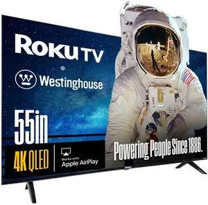 Westinghouse Roku TV - 55 Inch Smart TV, 4K UHD QLED Television w/HDR 10+, Dolby Vision, Wi-Fi & Mobile App Connectivity, Flat Screen Compatible w/Apple HomeKit, Alexa, & Google Assistant Westinghouse Roku TV - 55 Inch Smart TV, 4K UHD QLED Television w/HDR 10+, Dolby Vision, Wi-Fi & Mobile App Connectivity, Flat Screen Compatible w/Apple HomeKit, Alexa, & Google Assistant