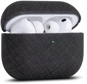 Haobobro Handmade Case - for AirPods Pro 3 Case Cover - Selected Skin-Friendly Vegan Leather, Linen Cloth Style, Drop Protective Hard Cover for AirPods Pro 3rd Generation Earbuds - Haobobro Handmade Case - for AirPods Pro 3 Case Cover - Selected Skin-Friendly Vegan Leather, Linen Cloth Style, Drop Protective Hard Cover for AirPods Pro 3rd Generation Earbuds -