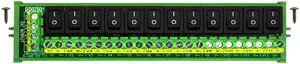 Screw Mount 12 Channel Rocker Switch DC Power Distribution Strip Module Screw Mount 12 Channel Rocker Switch DC Power Distribution Strip Module