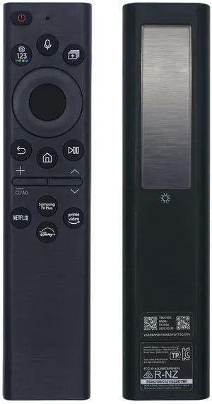 BN59-01385A Solar Voice Remote Compatible with Samsung Frame Smart TV, USB-C Rechargeable Bluetooth Remote Control with Solar Charging Compatible with Samsung 2021-2022 Neo LED 4K Ultra HD BN59-01385A Solar Voice Remote Compatible with Samsung Frame Smart TV, USB-C Rechargeable Bluetooth Remote Control with Solar Charging Compatible with Samsung 2021-2022 Neo LED 4K Ultra HD