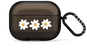 CASETiFY Impact Airpods Pro (3rd) Case with Ring - Daisies by Laura Jane Illustrations - Black CASETiFY Impact Airpods Pro (3rd) Case with Ring - Daisies by Laura Jane Illustrations - Black
