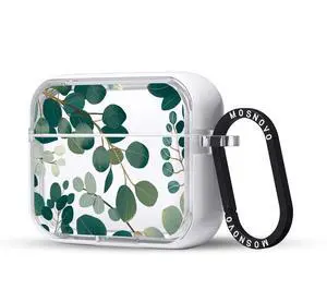 MOSNOVO for Airpods Pro & Airpods Pro 2 Case, Protective Clear Case with Shockproof Dual Layer Hard Luxe Metal Ring Designed for Airpods Pro 2 Generation - Eucalyptus MOSNOVO for Airpods Pro & Airpods Pro 2 Case, Protective Clear Case with Shockproof Dual Layer Hard Luxe Metal Ring Designed for Airpods Pro 2 Generation - Eucalyptus