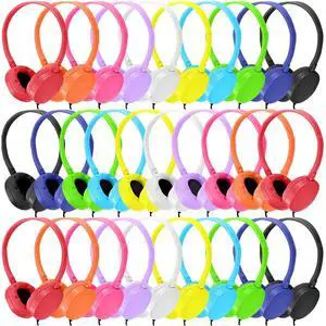 Wensdo 50 Pack Kids Headphones Bulk for Classroom School K-12, Wholesale Wired Student Headaets Adjustable 3.5mm Jack for Chromebook Laptop PC (HY104,50 Mixed) Wensdo 50 Pack Kids Headphones Bulk for Classroom School K-12, Wholesale Wired Student Headaets Adjustable 3.5mm Jack for Chromebook Laptop PC (HY104,50 Mixed)