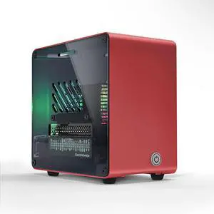 ElectroCookie Raspberry Pi 5 Case, Aluminum Mini Tower Case with Cooling Fan and Color Changing Ambient Light (Red) ElectroCookie Raspberry Pi 5 Case, Aluminum Mini Tower Case with Cooling Fan and Color Changing Ambient Light (Red)