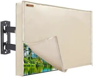 IC ICLOVER Outdoor TV Cover 43inch, 600D Heavy Duty 4 Season Weatherproof TV Protector, Waterproof Zipper Roll Up Front Flap & Remote Control Pocket, Outside Television Cover for LED, LCD, OLED TVs IC ICLOVER Outdoor TV Cover 43inch, 600D Heavy Duty 4 Season Weatherproof TV Protector, Waterproof Zipper Roll Up Front Flap & Remote Control Pocket, Outside Television Cover for LED, LCD, OLED TVs