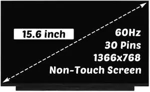 HOULISE Replacement for HP 15-DW0083WM 1A493UA 15-DY0019DS 15-DY0700TG for Lenovo Ideapad L340-15IWL 81LH 1366x768 60HZ 30 Pins 15.6" LCD Non-Touch Screen Display Panel (for Non-Touch Screen Onl HOULISE Replacement for HP 15-DW0083WM 1A493UA 15-DY0019DS 15-DY0700TG for Lenovo Ideapad L340-15IWL 81LH 1366x768 60HZ 30 Pins 15.6" LCD Non-Touch Screen Display Panel (for Non-Touch Screen Onl