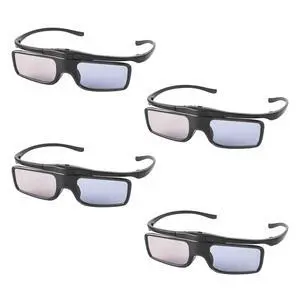 RF 3D Glasses, Active Shutter RF 3D Glasses Rechargeable Suitable for RF 3D TV Projectors, RF 3D Eyewear, Compatible with TDG-BT500A, SSG-5100GB, AN3DG40, Pack of 4 RF 3D Glasses, Active Shutter RF 3D Glasses Rechargeable Suitable for RF 3D TV Projectors, RF 3D Eyewear, Compatible with TDG-BT500A, SSG-5100GB, AN3DG40, Pack of 4
