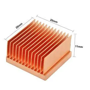 2Pcs Pure Copper Heatsink 0.79" x 0.79" x 0.43" / 20mm x 20mm x 11mm Skiving Fin Heat Sink Cooling for Raspberry pi Electronic 3D Printer CHIP IC MOS Heat Dissipation 2Pcs Pure Copper Heatsink 0.79" x 0.79" x 0.43" / 20mm x 20mm x 11mm Skiving Fin Heat Sink Cooling for Raspberry pi Electronic 3D Printer CHIP IC MOS Heat Dissipation
