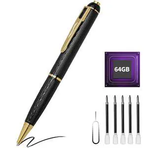 1080P Body Camera Pen, 64GB Metal Spy Pen Hidden Camera, Small Nanny Cam with 280 Minutes Battery Life for Home Indoor Security 1080P Body Camera Pen, 64GB Metal Spy Pen Hidden Camera, Small Nanny Cam with 280 Minutes Battery Life for Home Indoor Security