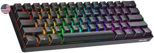 Geeky GK61 SE 60% ^^ Mechanical Gaming Keyboard ^^ 61 Keys Multi Color RGB LED Backlit for PC/Mac Gamer ^^ ANSI US American Layout (Black, Mechanical Speed Yellow) Geeky GK61 SE 60% ^^ Mechanical Gaming Keyboard ^^ 61 Keys Multi Color RGB LED Backlit for PC/Mac Gamer ^^ ANSI US American Layout (Black, Mechanical Speed Yellow)