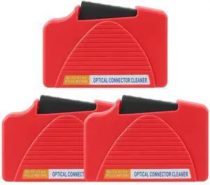 Duogalia 3PC Fiber Cleaner Box - FTTH Fiber Optic Cleaning Box for FC & SC & LC End Faces & Optical Connectors -More Than 500 Times Anti Static Clean Swab, Red Duogalia 3PC Fiber Cleaner Box - FTTH Fiber Optic Cleaning Box for FC & SC & LC End Faces & Optical Connectors -More Than 500 Times Anti Static Clean Swab, Red
