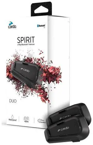 Cardo Systems Spirit Motorcycle Bluetooth Communication Headset - Black, Dual Pack Cardo Systems Spirit Motorcycle Bluetooth Communication Headset - Black, Dual Pack