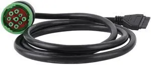 Green 9 Pin J1939 to 10 Pin Cable for PT30 ELD Logging Device Logbook Compliant for ECM w and DOT for Freightliner Trucks ELD Device Green 9 Pin J1939 to 10 Pin Cable for PT30 ELD Logging Device Logbook Compliant for ECM w and DOT for Freightliner Trucks ELD Device