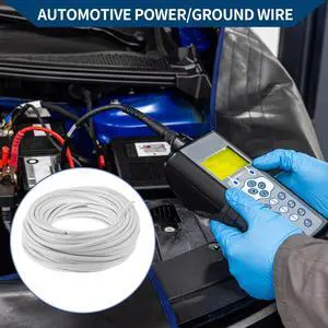 RATCHROLL Electrical Ground Wire Automotive Power Wire 98FT White TC 1 Pcs 18AWG 2 Pin Fully Insulated& Soft Touch Jacket Universal RATCHROLL Electrical Ground Wire Automotive Power Wire 98FT White TC 1 Pcs 18AWG 2 Pin Fully Insulated& Soft Touch Jacket Universal