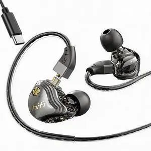 AITIDE in Ear Monitor, HiFi Wired Earbuds, Gaming Earbuds, Hybrid IEM Earphones with Detachable 4N OFC Cable, Type C Wired Gaming Earbuds, Clear Sound & Deep Bass (with Mic) (Black, Type-C) AITIDE in Ear Monitor, HiFi Wired Earbuds, Gaming Earbuds, Hybrid IEM Earphones with Detachable 4N OFC Cable, Type C Wired Gaming Earbuds, Clear Sound & Deep Bass (with Mic) (Black, Type-C)