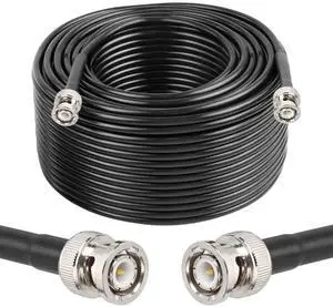MOOKEERF 150ft 50 Ohm RG58 Coaxial Cable with BNC Connectors MOOKEERF 150ft 50 Ohm RG58 Coaxial Cable with BNC Connectors