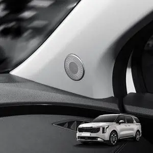 Amzcar Alloy A-Pillar Door Speaker Covers Trim Compatible with KIA Carnival 2022-2026 Accessories Amzcar Alloy A-Pillar Door Speaker Covers Trim Compatible with KIA Carnival 2022-2026 Accessories