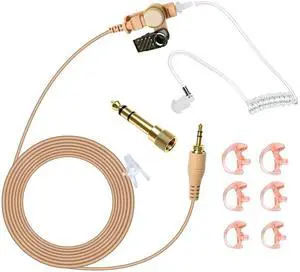 3.5mm IFB Monitoring System,Professional in-Ear Anchor Broadcaster EarSet for On-Camera Stage Use Compatible with iPhone Android Telex Clear-Com Comrex Lecstonics (Skin Color) 3.5mm IFB Monitoring System,Professional in-Ear Anchor Broadcaster EarSet for On-Camera Stage Use Compatible with iPhone Android Telex Clear-Com Comrex Lecstonics (Skin Color)