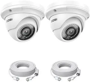 ZOSI 2PK 5MP Add-on POE IP Security Camera with Etherent Cables PoE Dome Camera with Night Vision,IP66 Weatherproof, Compatible with ZOSI 4K/5MP NVR(Model:ZR08EN,ZR08DN,ZR08PN,ZR16DK) ZOSI 2PK 5MP Add-on POE IP Security Camera with Etherent Cables PoE Dome Camera with Night Vision,IP66 Weatherproof, Compatible with ZOSI 4K/5MP NVR(Model:ZR08EN,ZR08DN,ZR08PN,ZR16DK)