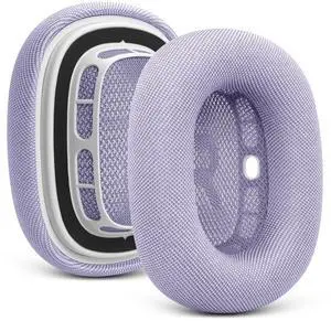 Upgraded Ear Cushions for Apple AirPods Max, Mesh Fabric Ear Pads Replacement for Air Pods 1 & 2 Over-Ear Headphones with Original Silicone Design (Purple) Upgraded Ear Cushions for Apple AirPods Max, Mesh Fabric Ear Pads Replacement for Air Pods 1 & 2 Over-Ear Headphones with Original Silicone Design (Purple)