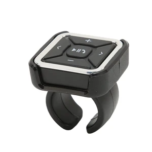 Bluetooth Media Remote - Wireless Water Proof Music Controller with Volume Control for Car, Motorcycle, Bike Steering Wheel - Compatible with iOS & Android(Black) Bluetooth Media Remote - Wireless Water Proof Music Controller with Volume Control for Car, Motorcycle, Bike Steering Wheel - Compatible with iOS & Android(Black)