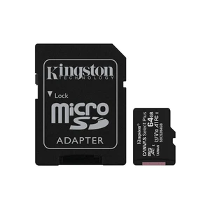 Kingston 64GB microSDXC Canvas Select Plus Class 10 Flash Memory Card SDCS2 Memory Kingston 64GB microSDXC Canvas Select Plus Class 10 Flash Memory Card SDCS2 Memory