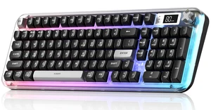 AUSDOM K98pro Wireless Silent Creamy Keyboard, Tri-Mode BT/2.4G/USB-C Computer Keyboard with Number Pad, RGB Backlit Media Knob Keyboard AUSDOM K98pro Wireless Silent Creamy Keyboard, Tri-Mode BT/2.4G/USB-C Computer Keyboard with Number Pad, RGB Backlit Media Knob Keyboard