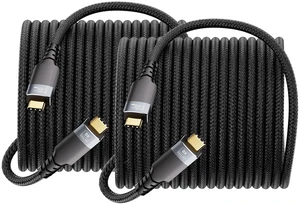 UPPDEFFST 2-Pack 20ft Long USB-C Cables, Compatible with Thunderbolt 3, USB 3.2 Gen 2, 20Gbps High-Speed Transfer, 100W Fast Charging, 8K@30Hz & 4K@120Hz Video, for Laptop, Monitor, Docking Station, UPPDEFFST 2-Pack 20ft Long USB-C Cables, Compatible with Thunderbolt 3, USB 3.2 Gen 2, 20Gbps High-Speed Transfer, 100W Fast Charging, 8K@30Hz & 4K@120Hz Video, for Laptop, Monitor, Docking Station,