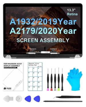 Replacement Screen 13.3" for MacBook Air Retina A1932 2019 Year / A2179 2020 Year (ModelEMC 3302 EMC 3184 MVFH2 MVFJ2 MWTJ2 MWH22) Full LCD Screen Display Assembly (Silver) Replacement Screen 13.3" for MacBook Air Retina A1932 2019 Year / A2179 2020 Year (ModelEMC 3302 EMC 3184 MVFH2 MVFJ2 MWTJ2 MWH22) Full LCD Screen Display Assembly (Silver)