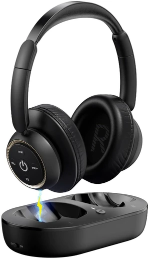 ZUPVIY Wireless TV Headphones, 2.4GHz Low Delay with Transmitter,BKGD ZUPVIY Wireless TV Headphones, 2.4GHz Low Delay with Transmitter,BKGD