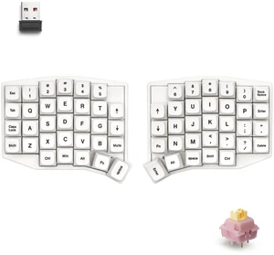 YIVU Sofle Split Ergonomic Mechanical Keyboard - 2.4G Single-Mode Wireless - Hot-Swappable Silent Switches - QMK/VIA Programmable Columnar-Staggered Layout YIVU Sofle Split Ergonomic Mechanical Keyboard - 2.4G Single-Mode Wireless - Hot-Swappable Silent Switches - QMK/VIA Programmable Columnar-Staggered Layout