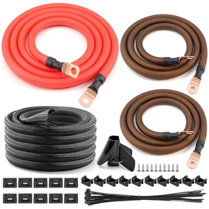 0 Gauge Big 3 Upgrade Kit,CCA Power Cable Pre-Crimped Lugs for Car Audio 0 Gauge Big 3 Upgrade Kit,CCA Power Cable Pre-Crimped Lugs for Car Audio