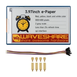 Waveshare 3.97inch E-Paper Display HAT+, E-Ink Display, 800 480 Pixels, Red/Yellow/Black/White, SPI Interface, Standard Raspberry Pi 40PIN GPIO Header, with Driver Board Waveshare 3.97inch E-Paper Display HAT+, E-Ink Display, 800 480 Pixels, Red/Yellow/Black/White, SPI Interface, Standard Raspberry Pi 40PIN GPIO Header, with Driver Board