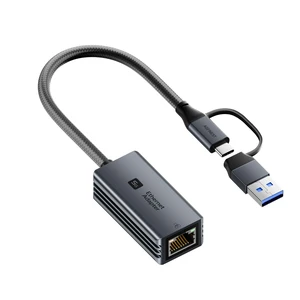 USB C to RJ45 Ethernet Adapter 5Gbps Plug & Play Network Adapter USB C to RJ45 Ethernet Adapter 5Gbps Plug & Play Network Adapter