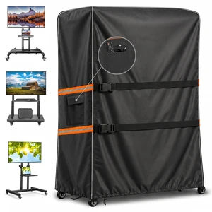 Acreater Outdoor TV Trolley Cover for 70-75 Inch Screen, Heavy Duty 600D Waterproof Rolling TV Stand Cover, Weatherproof Mobile TV Cart on Wheels Protector, Black 70"x15"x57" Acreater Outdoor TV Trolley Cover for 70-75 Inch Screen, Heavy Duty 600D Waterproof Rolling TV Stand Cover, Weatherproof Mobile TV Cart on Wheels Protector, Black 70"x15"x57"