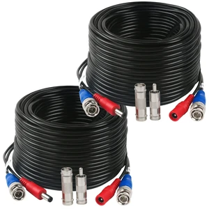 Tainston 2 Pack 150 Feet BNC Video Power Cable,BNC Extension Wire Video Security Camera Wire with Connectors for CCTV Camera DVR Surveillance System Tainston 2 Pack 150 Feet BNC Video Power Cable,BNC Extension Wire Video Security Camera Wire with Connectors for CCTV Camera DVR Surveillance System
