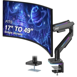 AVLT RGB Lights Single 17-49 Gaming Monitor Arm Desk Mount Black AVLT RGB Lights Single 17-49 Gaming Monitor Arm Desk Mount Black