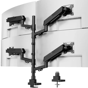PUTORSEN Quad Monitor Stand, Gas Spring Monitor Mount for 17-40 Screens PUTORSEN Quad Monitor Stand, Gas Spring Monitor Mount for 17-40 Screens