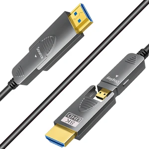 SkyeySnail 39ft 8K Fiber Optic HDMI Cable, Micro HDMI to HDMI 2.1, Detachable Type A+D, 48Gbps Ultra Speed, HDR, 3D, eARC, in Wall CL2 / CL3 Rated, Slim and Flexible for PS5 Project TV SkyeySnail 39ft 8K Fiber Optic HDMI Cable, Micro HDMI to HDMI 2.1, Detachable Type A+D, 48Gbps Ultra Speed, HDR, 3D, eARC, in Wall CL2 / CL3 Rated, Slim and Flexible for PS5 Project TV